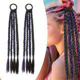 Maxbell 2x Braids Extensions Hair Extensions for Holiday Stage Performance Daily Use dark violet