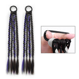 Maxbell 2x Braids Extensions Hair Extensions for Holiday Stage Performance Daily Use dark violet