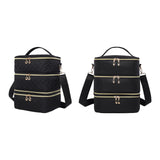 Maxbell Nail Polish Carrying Case Bag Nail Polish Holder for Nail Lamp Manicure Sets Woven texture