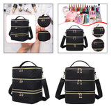 Maxbell Nail Polish Carrying Case Bag Nail Polish Holder for Nail Lamp Manicure Sets Woven texture