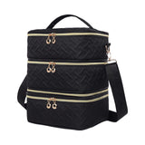 Maxbell Nail Polish Carrying Case Bag Nail Polish Holder for Nail Lamp Manicure Sets Woven texture