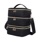 Maxbell Nail Polish Carrying Case Bag Nail Polish Holder for Nail Lamp Manicure Sets Woven texture