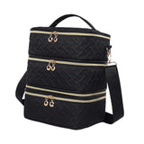 Maxbell Nail Polish Carrying Case Bag Nail Polish Holder for Nail Lamp Manicure Sets Woven texture