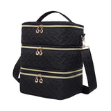 Maxbell Nail Polish Carrying Case Bag Nail Polish Holder for Nail Lamp Manicure Sets Woven texture