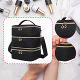 Maxbell Nail Polish Carrying Case Bag Nail Polish Holder for Nail Lamp Manicure Sets Woven texture