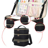 Maxbell Nail Polish Carrying Case Bag Nail Polish Holder for Nail Lamp Manicure Sets Woven texture