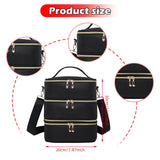 Maxbell Nail Polish Carrying Case Bag Nail Polish Holder for Nail Lamp Manicure Sets No Texture