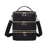 Maxbell Nail Polish Carrying Case Bag Nail Polish Holder for Nail Lamp Manicure Sets No Texture