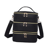 Maxbell Nail Polish Carrying Case Bag Nail Polish Holder for Nail Lamp Manicure Sets No Texture