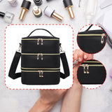 Maxbell Nail Polish Carrying Case Bag Nail Polish Holder for Nail Lamp Manicure Sets No Texture