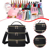 Maxbell Nail Polish Carrying Case Bag Nail Polish Holder for Nail Lamp Manicure Sets No Texture