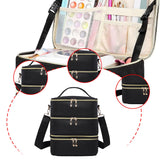 Maxbell Nail Polish Carrying Case Bag Nail Polish Holder for Nail Lamp Manicure Sets No Texture