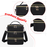 Maxbell Nail Polish Carrying Case Bag Nail Polish Holder for Nail Lamp Manicure Sets No Texture