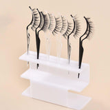 Maxbell 12x Eyelash Display Sticks Portable Eyelash Holders for DIY Beginners Travel Clear