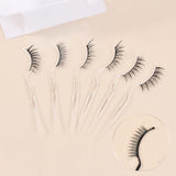 Maxbell 12x Eyelash Display Sticks Portable Eyelash Holders for DIY Beginners Travel Clear