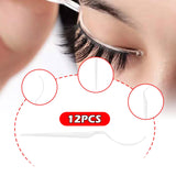 Maxbell 12x Eyelash Display Sticks Portable Eyelash Holders for DIY Beginners Travel Clear