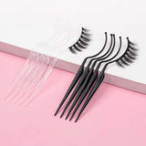 Maxbell 12x Eyelash Display Sticks Portable Eyelash Holders for DIY Beginners Travel Black