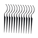Maxbell 12x Eyelash Display Sticks Portable Eyelash Holders for DIY Beginners Travel Black