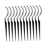 Maxbell 12x Eyelash Display Sticks Portable Eyelash Holders for DIY Beginners Travel Black