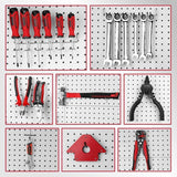 Maxbell 300 Pieces Pegboard Hooks Assortment Set Iron Pegboard Accessories Organizer