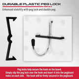 Maxbell 300 Pieces Pegboard Hooks Assortment Set Iron Pegboard Accessories Organizer