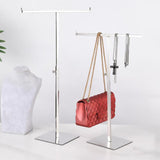 Maxbell Handbag Display Stand T Shape Jewelry Organizer for Wallet Scarves Bracelets