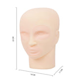 Maxbell Facial Tattoo Practice Mannequin Head Multipurpose Lightweight Soft Silicone