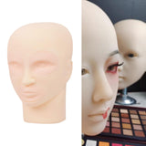 Maxbell Facial Tattoo Practice Mannequin Head Multipurpose Lightweight Soft Silicone