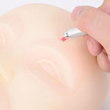 Maxbell Facial Tattoo Practice Mannequin Head Multipurpose Lightweight Soft Silicone