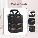 Maxbell Nail Polish Carrying Case Bag 3 Tier for Manicure Tools Travel Nail Art Tool