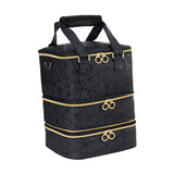 Maxbell Nail Polish Carrying Case Bag 3 Tier for Manicure Tools Travel Nail Art Tool