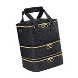 Maxbell Nail Polish Carrying Case Bag 3 Tier for Manicure Tools Travel Nail Art Tool