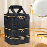 Maxbell Nail Polish Carrying Case Bag 3 Tier for Manicure Tools Travel Nail Art Tool