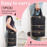 Maxbell Nail Polish Carrying Case Bag 3 Tier for Manicure Tools Travel Nail Art Tool