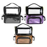 Maxbell Makeup Brush Case with Removable Divider Waterproof with Handle Professional Black