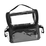 Maxbell Makeup Brush Case with Removable Divider Waterproof with Handle Professional Black