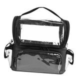 Maxbell Makeup Brush Case with Removable Divider Waterproof with Handle Professional Black