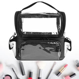 Maxbell Makeup Brush Case with Removable Divider Waterproof with Handle Professional Black