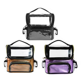 Maxbell Makeup Brush Case with Removable Divider Waterproof with Handle Professional Black