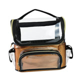 Maxbell Makeup Brush Case with Removable Divider Waterproof with Handle Professional Yellow
