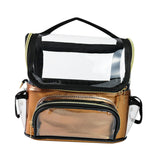 Maxbell Makeup Brush Case with Removable Divider Waterproof with Handle Professional Yellow