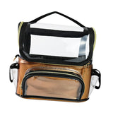 Maxbell Makeup Brush Case with Removable Divider Waterproof with Handle Professional Yellow