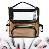 Maxbell Makeup Brush Case with Removable Divider Waterproof with Handle Professional Yellow