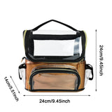 Maxbell Makeup Brush Case with Removable Divider Waterproof with Handle Professional Yellow