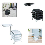 Maxbell Manicure Beauty Tool Cart with Wheels Practical Chair Stool for Salon Beauty Black