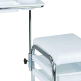 Maxbell Manicure Beauty Tool Cart with Wheels Practical Chair Stool for Salon Beauty White
