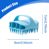 Maxbell Scalp Massager Shampoo Brush for Men Women for Wet Dry Hair Compact Silicone Blue