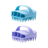 Maxbell Scalp Massager Shampoo Brush for Men Women for Wet Dry Hair Compact Silicone Blue