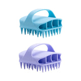 Maxbell Scalp Massager Shampoo Brush for Men Women for Wet Dry Hair Compact Silicone Blue