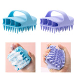 Maxbell Scalp Massager Shampoo Brush for Men Women for Wet Dry Hair Compact Silicone Blue